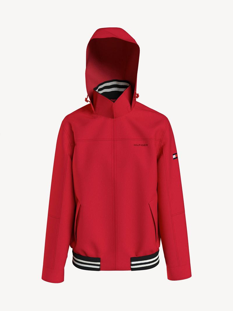 Férfi Tommy Hilfiger Essential regatta windbreaker Kabát Piros | HU 1186VRW